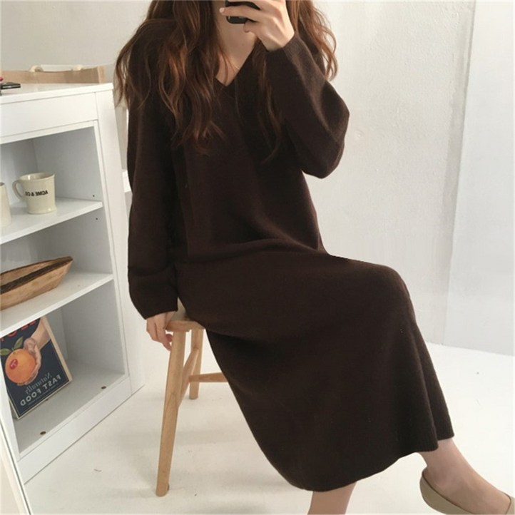 데일리 간절기 루즈핏 브이넥니트 하객룩 가을 겨울 베이직 니트원피스 4color 니트롱원피스,하객룩원피스,원피스,브이넥니트원피스,울원피스,울니트원피스 데일리 간절기 루즈핏 브이넥니트 하객룩 가을 겨울 베이직 니트원피스 4color 니트롱원피스,하객룩원피스,원피스,브이넥니트원피스,울원피스,울니트원피스