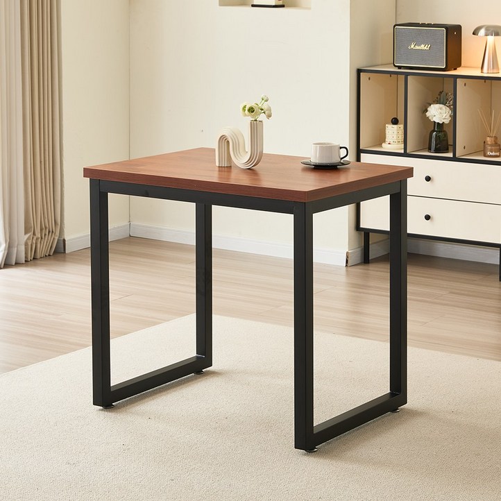 브라보가구 멀바우 사각형 2인 식탁 테이블 800