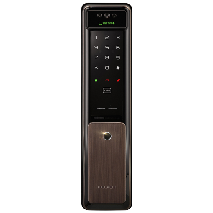 [수도권설치] 솔리티 웰콤 WSP-2900A플러스 얼굴인식 지문인식 신제품 푸시풀 카드키2개+번호키 블루투스(옵션) 안면인식100개 즉시잠금 0.9초지문인식 현관문 디지털도어락, 방문설치, 웰콤 WSP-2900A플러스