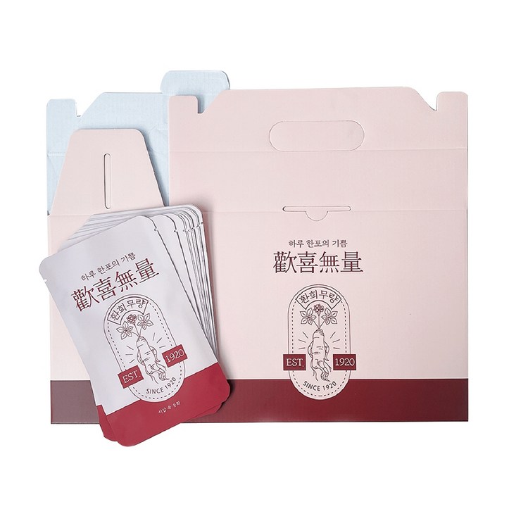서랍속동화 환희무량 홍삼 용돈 박스 + 봉투 20p 세트, 레드 + 핑크, 1세트 - 투데이밈