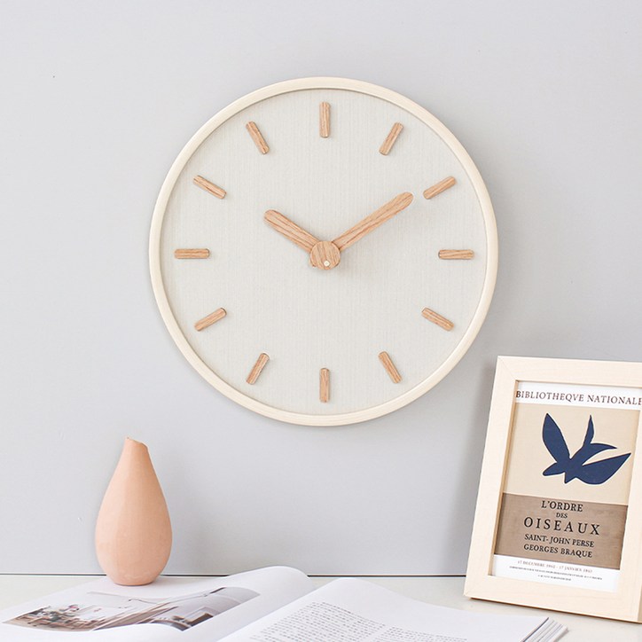 MJK 바닐라우드 무소음 벽시계