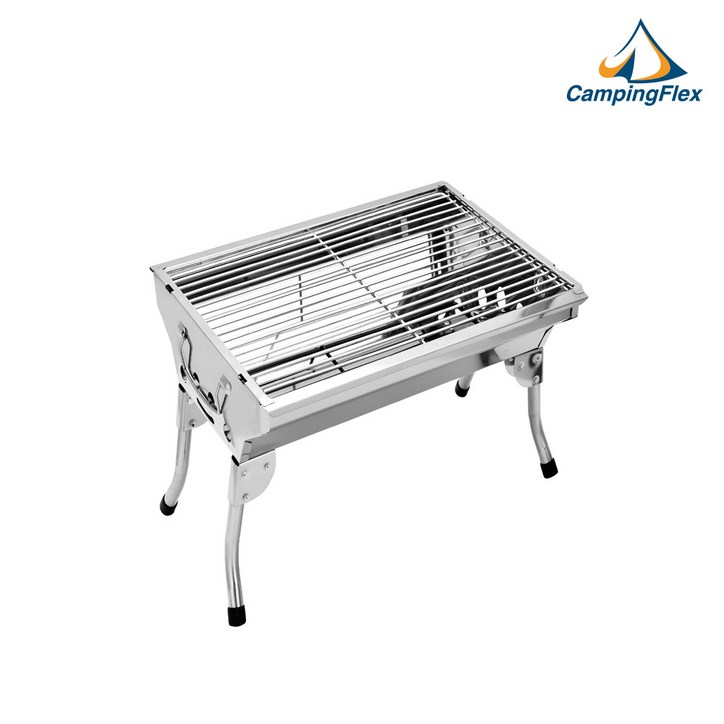 캠핑플렉스 플렉스 그릴 접이식 스테인레스 바베큐그릴 야외용 캠핑그릴 BBQ 용품 숯불그릴 대형그릴 그릴세트, 1개