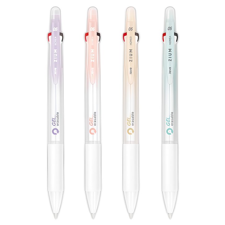 자바펜 3겔 지워지는 볼펜 4종 세트 0.5mm