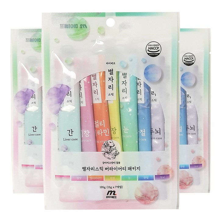 마이베프 반려동물 별자리스틱 버라이어티 팩 15g 7p