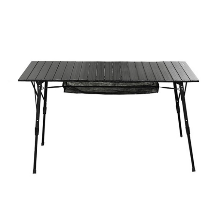 마당발 캠핑 폴딩 높이 조절 알루미늄 롤 테이블, 블랙 8