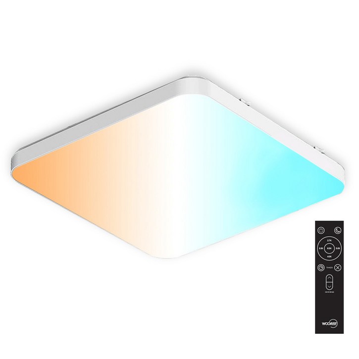 장수램프 베젤리스 방등 LED50W 5단색변환 + 리모컨 세트