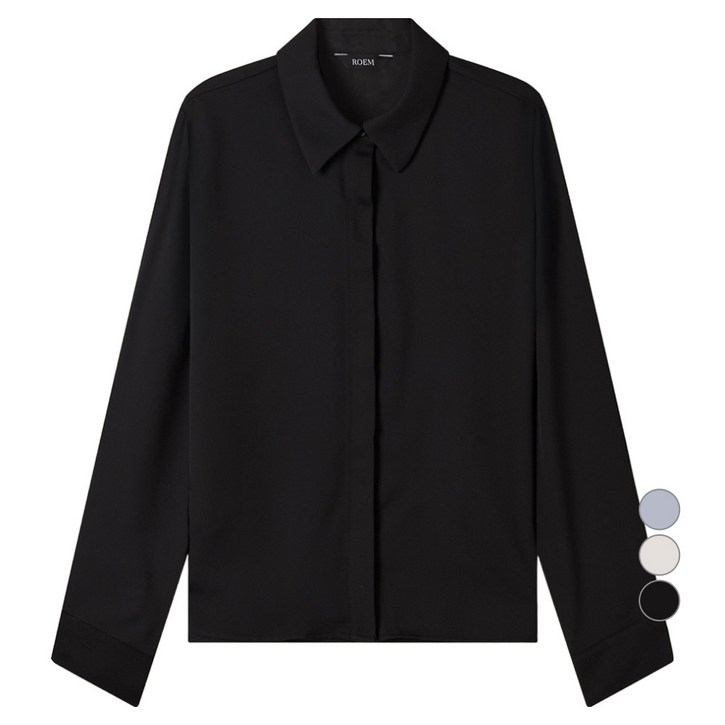 로엠 여성용 베이직 셔츠형 블라우스