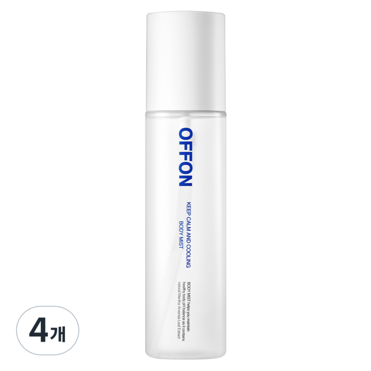 오프온 킵 캄 앤드 쿨링 바디미스트, 150ml, 4개