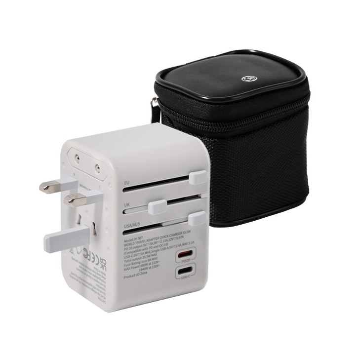 감비앤코 멀충 PD-C타입 초고속 여행용 해외 멀티 어댑터 충전기 플러그 USB C-type, 1개
