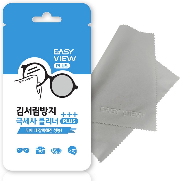 이지뷰 플러스 김서림방지 극세사 안경닦이, 회색, 1개 이지뷰 플러스 김서림방지 극세사 안경닦이, 회색, 1개