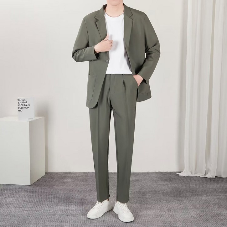 인피어스 남성용 클로 비즈니스 자켓  긴바지 세트