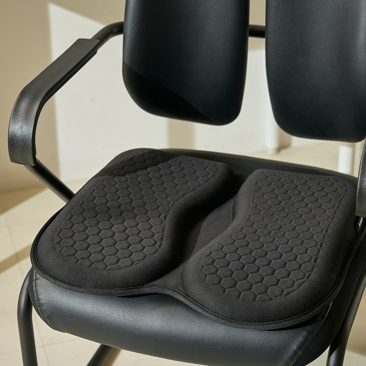 듀오백 듀얼젤 집중 쿨링 쿠션 기능성방석, 블랙