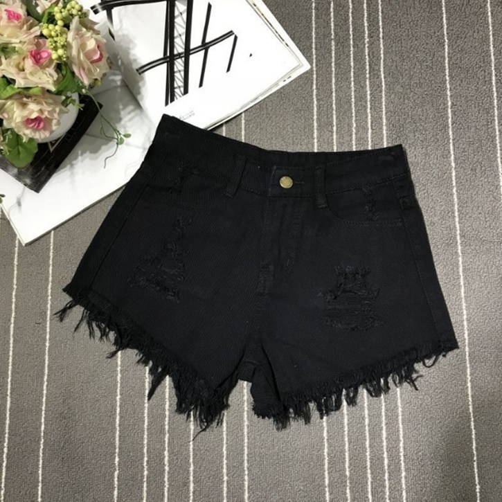 안다로미 여성용 빈티지 찢청 데님 반바지