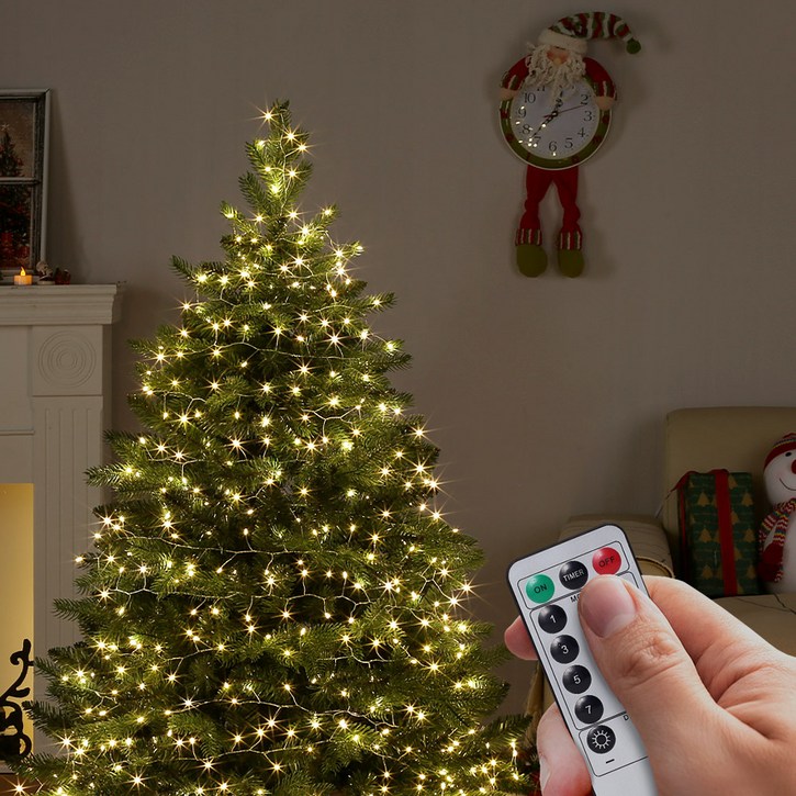 도매토피아 DOTO LED 1000구 리모컨포함 실버선 USB 지네 줄조명 전구 25m, 단일 색상, 1개