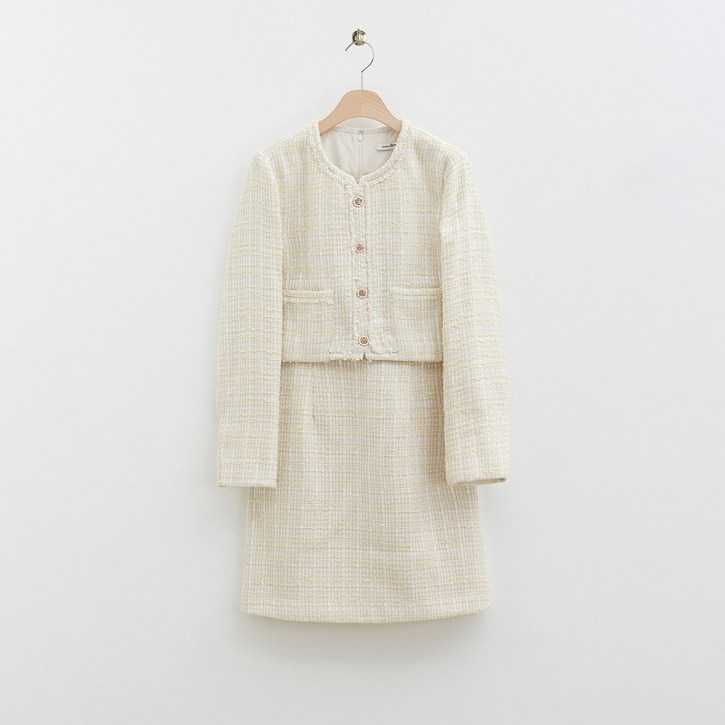 로엠 단독클리어런스10 자켓형 트위드 2in1 원피스2colorsRMOWE12R15