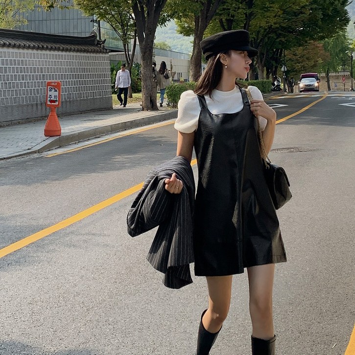 떳다그녀 윈드 레더 뷔스티에 미니 원피스 떳다그녀 윈드 레더 뷔스티에 미니 원피스