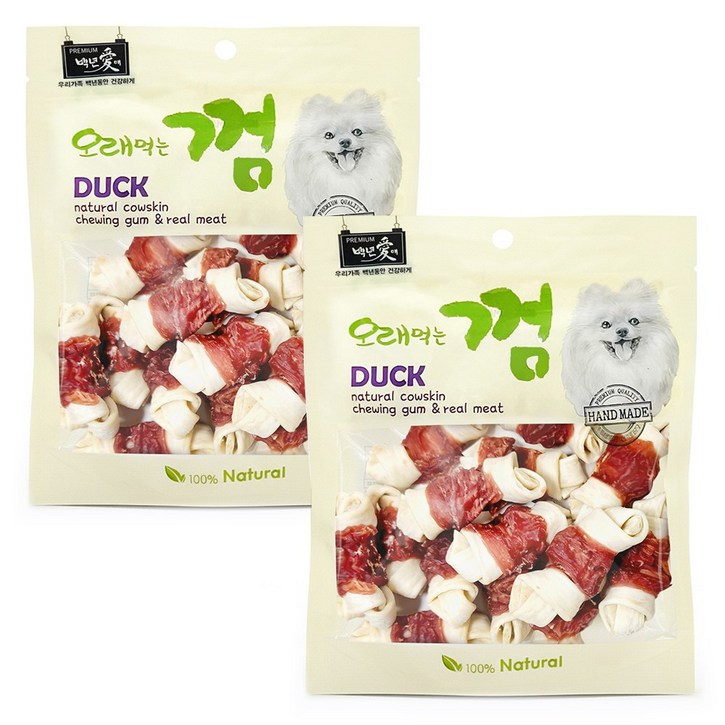 백년애 고기가 2배 이상 말린 오래먹는 강아지껌