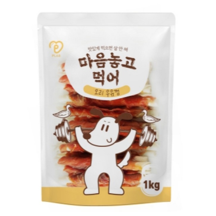 피랩 마음놓고 먹어 1kg 강아지 대용량 간식 오리우유껌, 단품, 1000g 7297726803