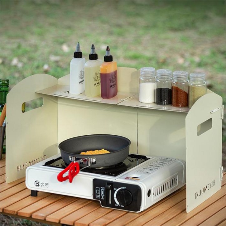 laderive캠핑 버너 바람막이 확장성 선반 4단 접이식 전용 가방 세트