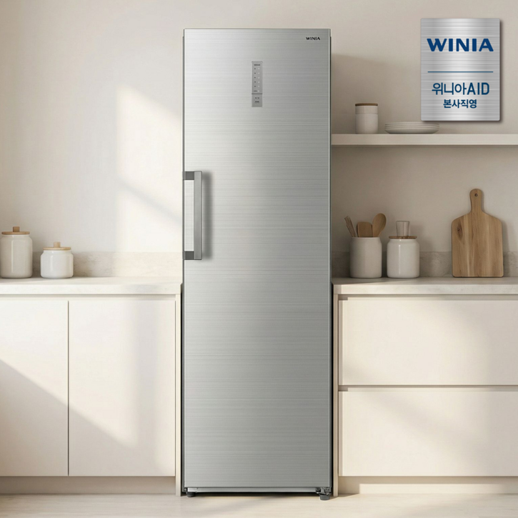 위니아 냉동고 272L WWFU276EEMYSO(A) 빠른 냉동 가변 도어 90도 수납
