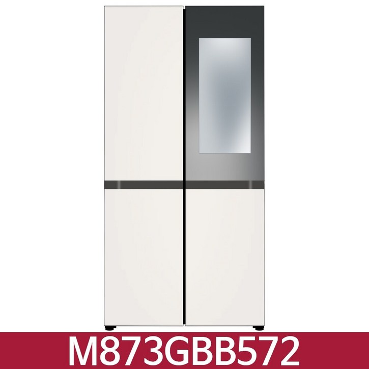 LG 디오스 오브제컬렉션 M873GBB572 냉장고 862L 노크온 더블매직스페이스  KN