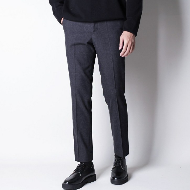디아웃핏 남성 프리미엄 겨울 기모 히든밴딩 울 슬랙스 빅사이즈 정장바지 구김없는 링클프리 스판 팬츠