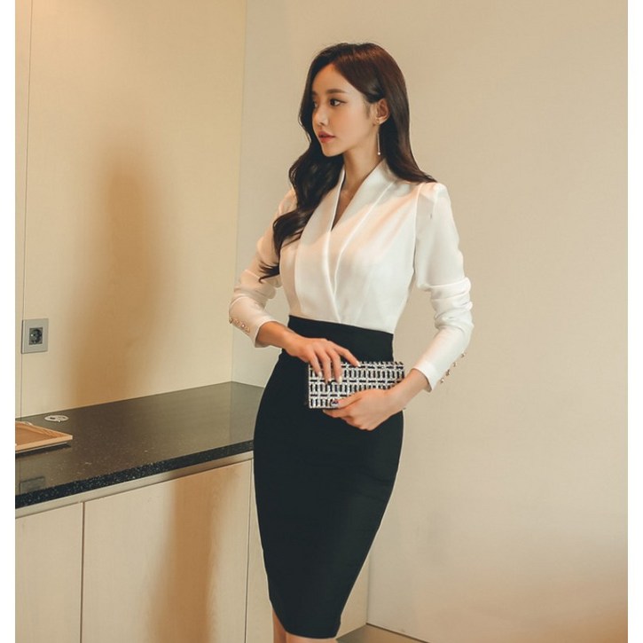 정장 하객룩 아나운서 원피스 오피스룩 상견례