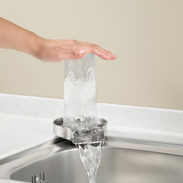 방문설치포함현대큐밍 프리미엄 자동 컵세척기 고압 회전 텀블러세척 싱크대 컵 세척기 HZZCD00S0D