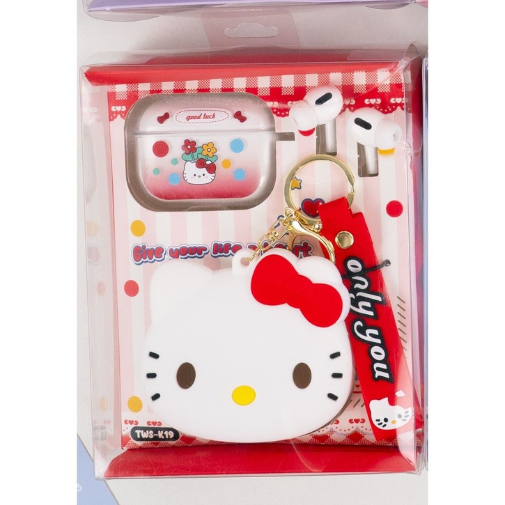 산리오 인이어 무선 블루투스 이어폰, 소음 차단 고음질 긴 배터리 수명