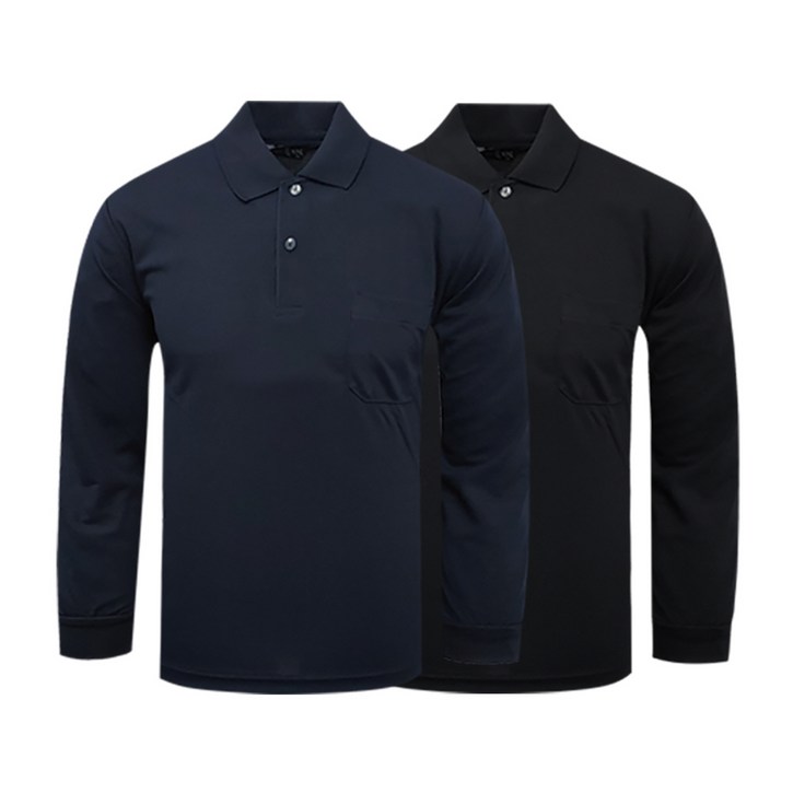 11 나인앤나인 CVT 쿨론 솔리드 주머니 긴팔 카라티 기능성 단체복 작업복 티셔츠