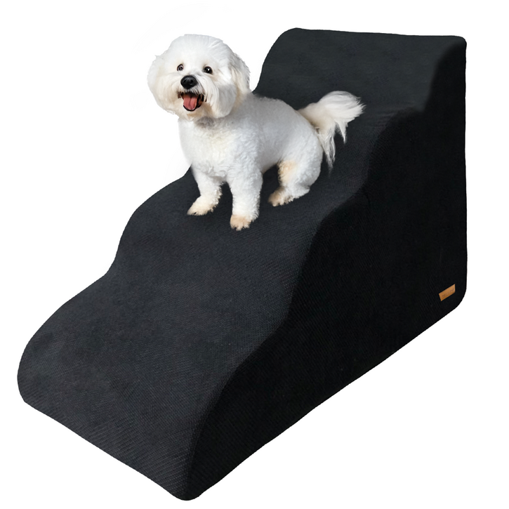 올미오펫 올패브릭 강아지 곡선계단 4단, 블랙, 1개