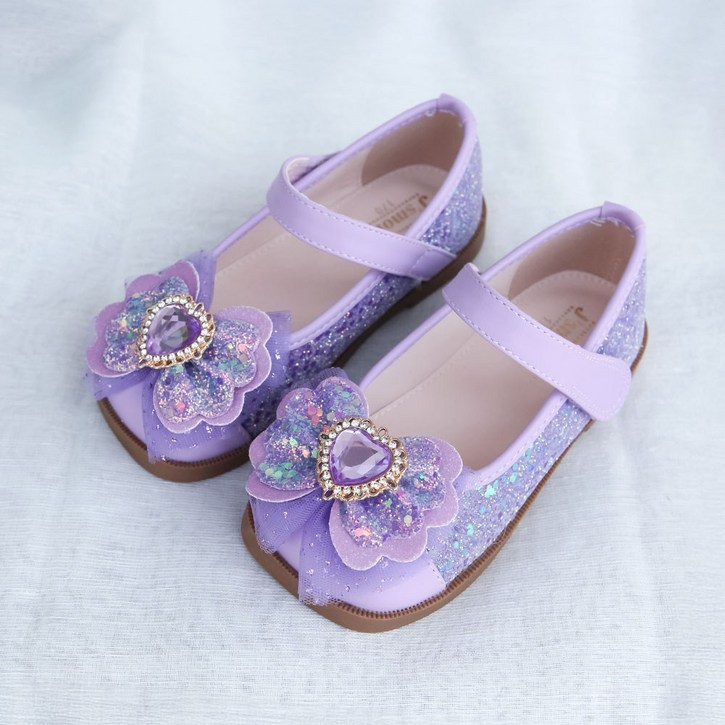 달콩슈 여아용 쉬폰 리본 큐빅  메리제인 구두 DKS850