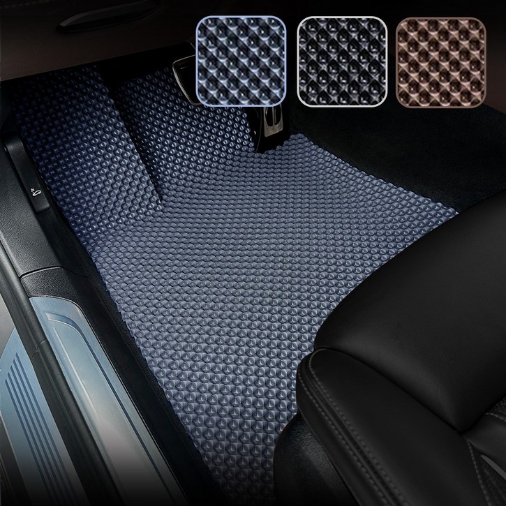 오토피아 다이아몬드 TPU 카매트 1열2열 세트 K3 전용, 브라운, 1022 K3GT