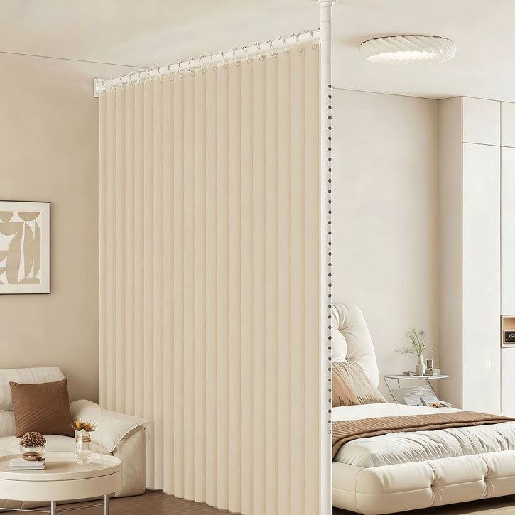 무타공 가림막 파티션 원룸공간분리 파티션 이동식 칸막이 원룸 사무실 주방 침실 행거 가림막, 가로대 1.11.6m, 세로대 2.13.1m