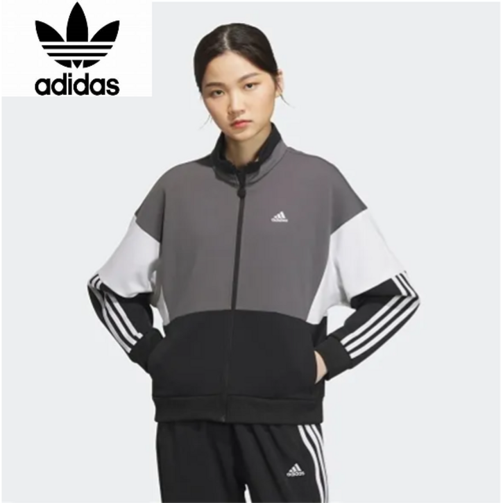 아디다스 레이디스 긴팔 저지 재킷 팀 루즈핏 더블 니트 트랙탑