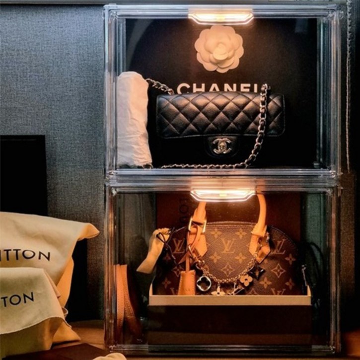 유니크릿 LED 명품 가방보관함 프리미엄 핸드백 보관함