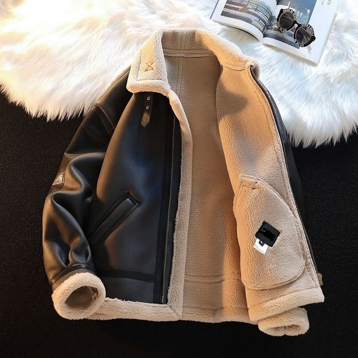 남자리얼무스탕 무스탕점퍼 남성겨울아우터 양가죽 지퍼 자켓