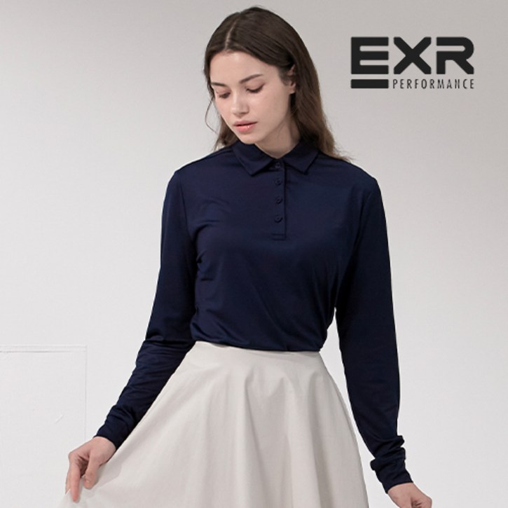 EXR 여성 긴팔 골프웨어 PK 카라티