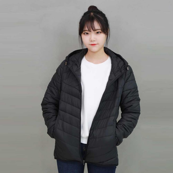 쿠모쿠모 여성용 스테어 초경량 후드패딩 쿠모쿠모 여성용 스테어 초경량 후드패딩