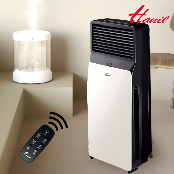 워셔블 필터 한일전기 절전형 PTC 리모컨형 전기 온풍기 자동온도조절 히터 HEF3WOSR 10평형 업소용 식당용 가게용, HEF3WOSR, 화이트