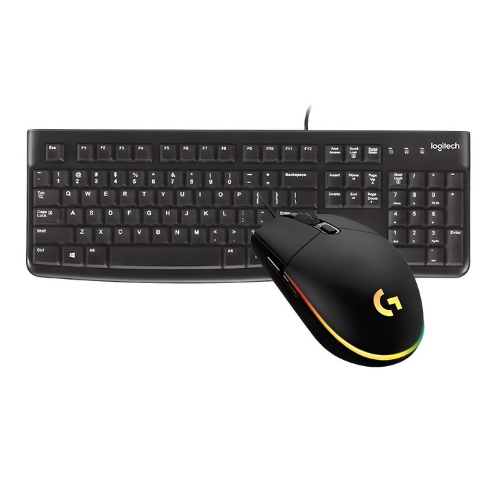 로지텍 K120 NEW 유선 키보드+로지텍 G102 블랙 (벌크) 게이밍 유선 마우스세트, G102 블랙(벌크)