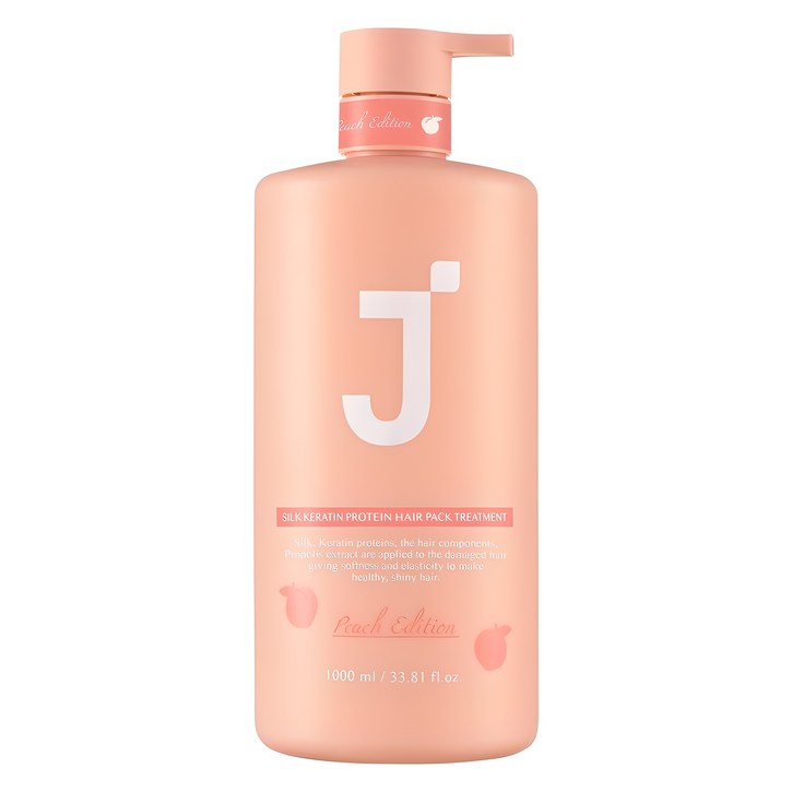 제이숲 실크 케라틴 단백질 트리트먼트 피치 에디션, 1L, 1개