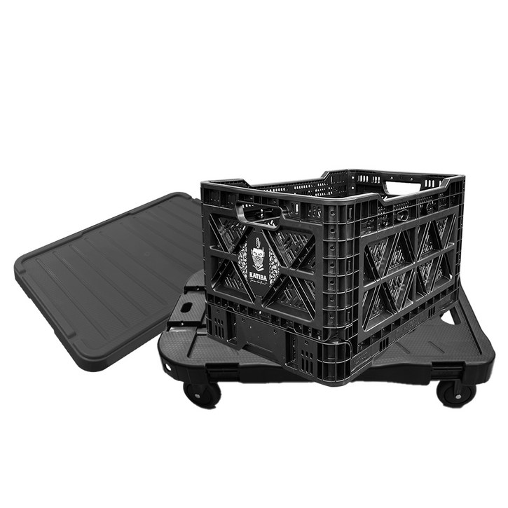 카티바 폴딩박스 48L 세트 폴딩박스 뚜껑 카트, 1개
