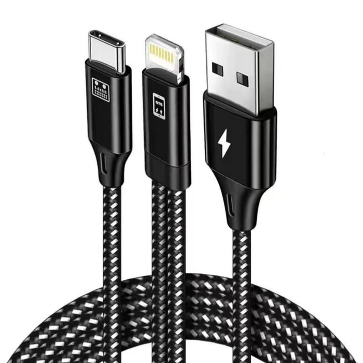 방송 촬영 핸드폰 충전케이블 USB 오인페 호환 고음질 OTG 케이블 자웃자, 블랙, 1개, 1m