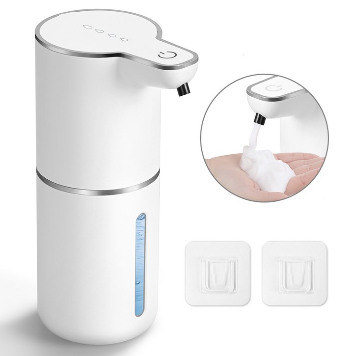 APEXSO  젤거품타입 자동 디스펜서 손세정기 핸드위시 세제 물비누 리필용기 충전식 화장실 주방 싱크대 욕실