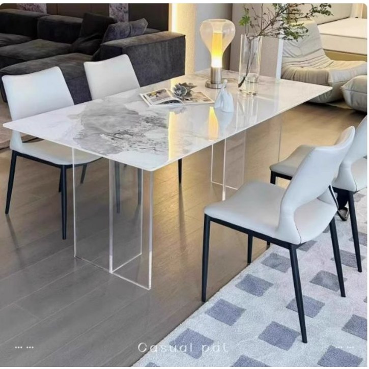 투명 등받이 식탁 아크릴 다이닝발코니 가정용 가벼운