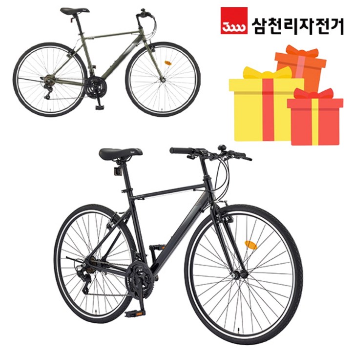 삼천리 완조립 2024 토러스 700C 21단 청소년 성인 입문용 알루미늄 하이브리드 자전거, 24년형_펄올리브
