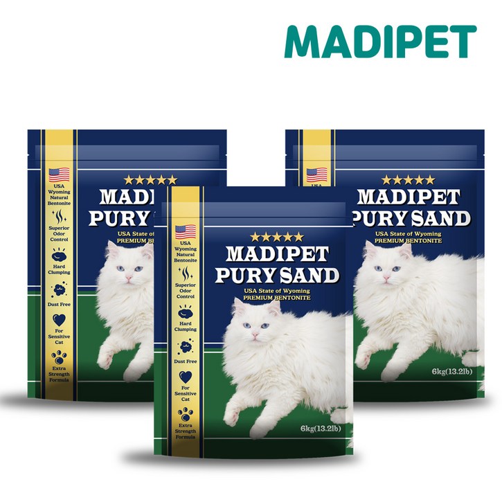 메디펫 퓨리샌드 라이트 18kg 고양이 벤토나이트 모래 먼지없는 벤토모래