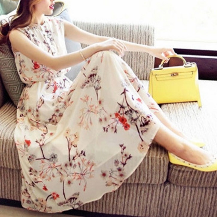 르엠마 포키 플라워 나시 원피스