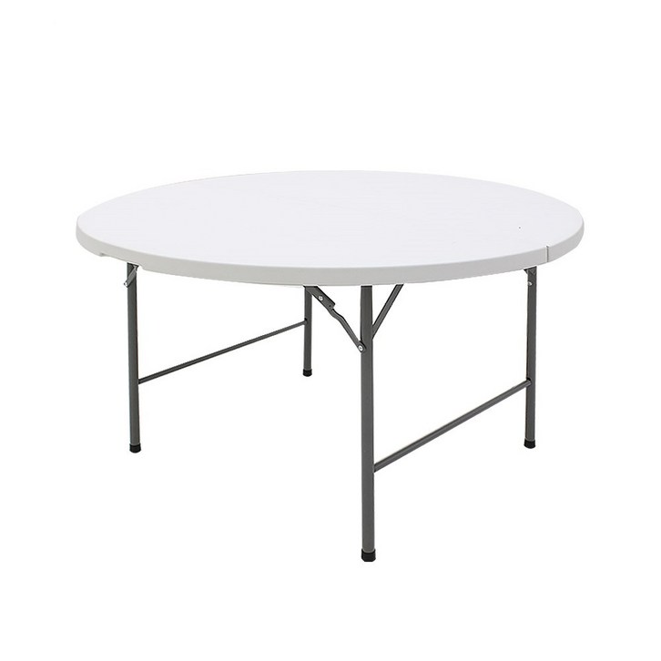 오에이데스크 브로몰딩 원형 접이식 테이블, 화이트 20230327